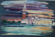 Venice Dry Pastel on Colored Paper