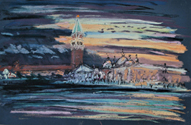 Venice Dry Pastel on Colored Paper