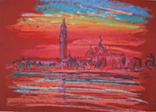 Venice Dry Pastel on Colored Paper