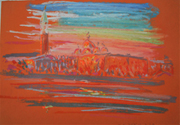 Venice Dry Pastel on Colored Paper