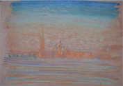 Venice Dry Pastel on Colored Paper