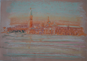 Venice Dry Pastel on Colored Paper