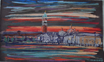 Venice Dry Pastel on Colored Paper