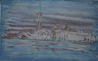 Venice Dry Pastel on Colored Paper