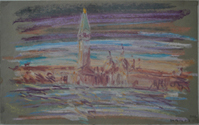 Venice Dry Pastel on Colored Paper