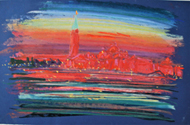 Venice Dry Pastel on Colored Paper