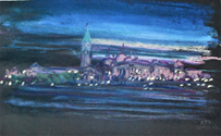 Venice Dry Pastel on Colored Paper