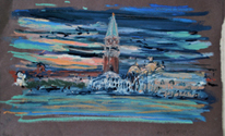 Venice Dry Pastel on Colored Paper