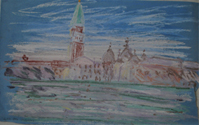 Venice Dry Pastel on Colored Paper