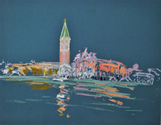 Venice Dry Pastel on Colored Paper