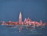 Venice Dry Pastel on Colored Paper