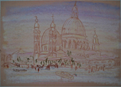 Venice Dry Pastel on Colored Paper