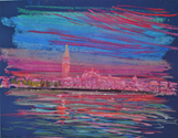 Venice Dry Pastel on Colored Paper