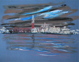 Venice Dry Pastel on Colored Paper