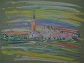 Venice Dry Pastel on Colored Paper