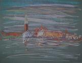 Venice Dry Pastel on Colored Paper