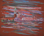 Venice Dry Pastel on Colored Paper