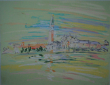 Venice Dry Pastel on Colored Paper