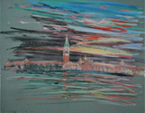 Venice Dry Pastel on Colored Paper