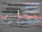 Venice Dry Pastel on Colored Paper