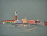 Venice Dry Pastel on Colored Paper