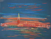 Venice Dry Pastel on Colored Paper