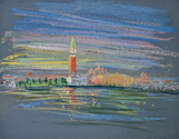 Venice Dry Pastel on Colored Paper